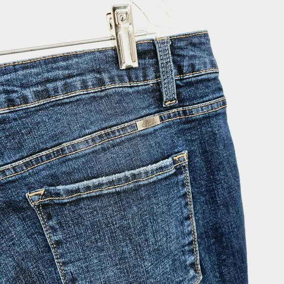 KanCan Lexington Double Fray Cross Cuff Ankle Skinny Jean 3XL Mid Rise Dark Wash - Picture 10 of 12